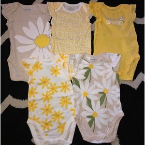 6 SUNFLOWER onesies